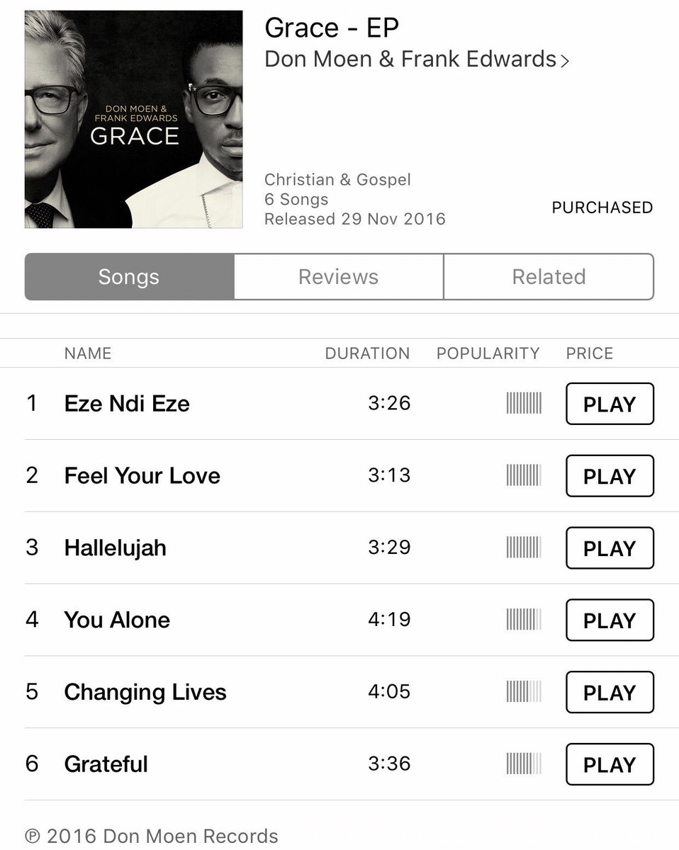 frankrichboy's tweet photo. Grace - EP by Don Moen &amp; Frank Edwards
https://t.co/Xr1Kwk7C8e https://t.co/bt6bMIFwZ9