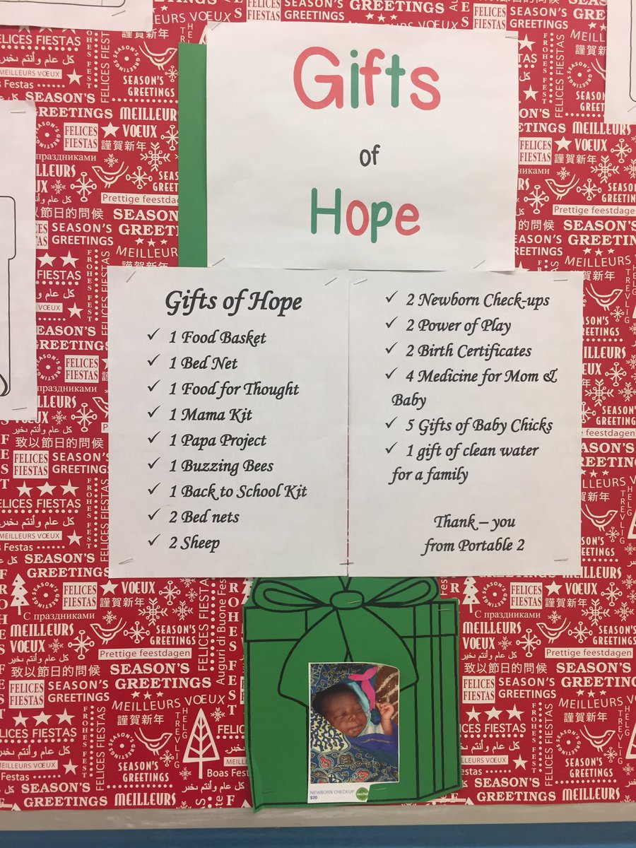 Gracefield_PS's tweet photo. Our #GiftsofHope was such a success! Thank you to portable 2 for organizing this! @tdsb https://t.co/r6YExStdm5