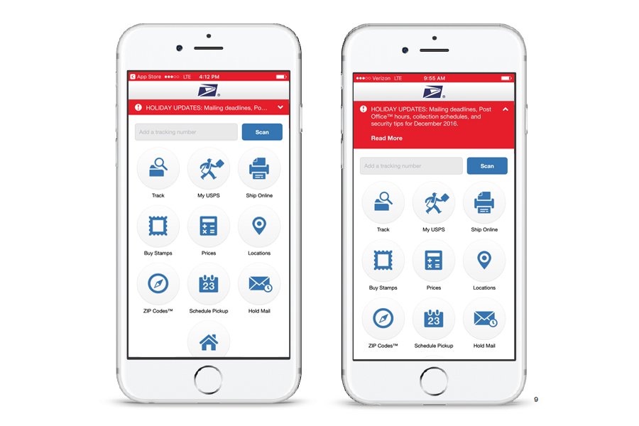 USPS's tweet photo. USPS app now offers service alerts. https://t.co/myV5Cu7ptm. https://t.co/1JNOv1zL0C