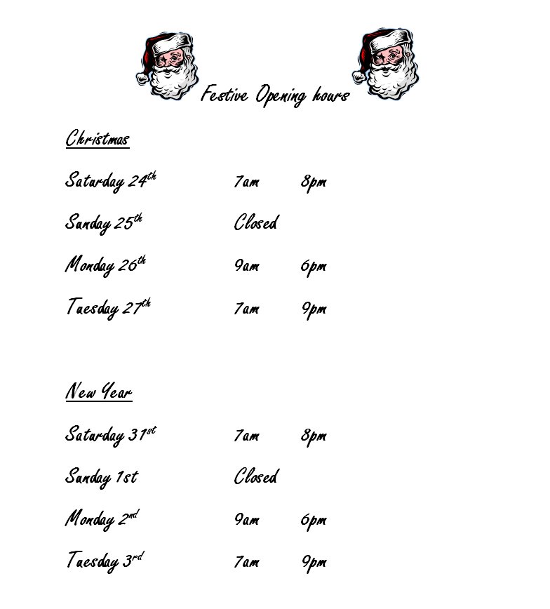 McLeish_Inv's tweet photo. Our opening hours over the festive period! https://t.co/pgfxZP8X9H