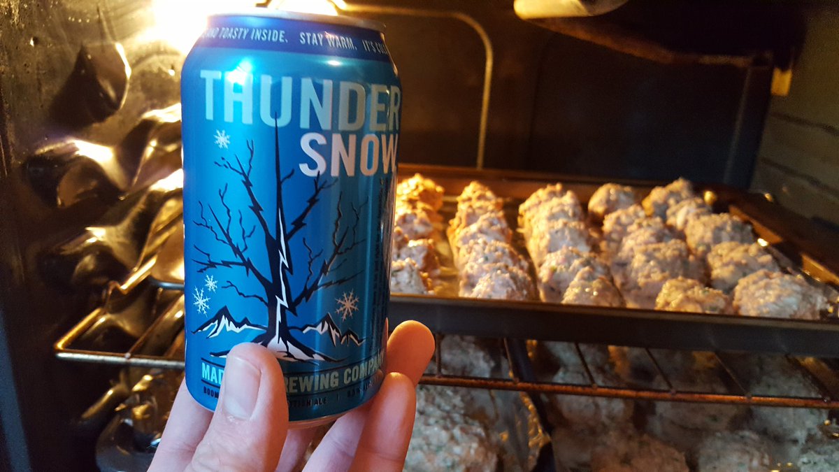 foster_ious's tweet photo. Last night, we had #thundersnow Swedish #meatwads via @MadTreeBrewing and @adultswim . Nommmmm... https://t.co/GWyUqxWcME