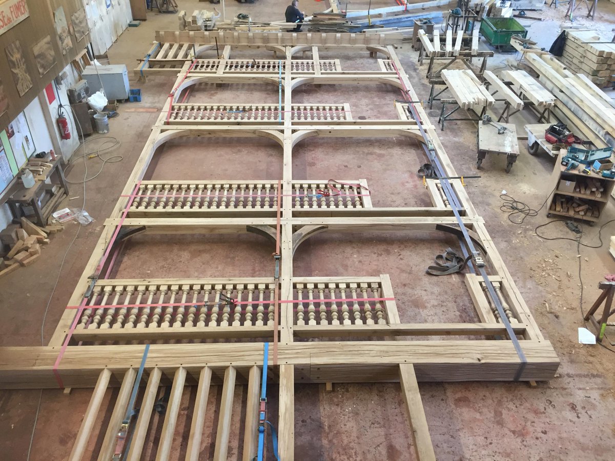 UK_APF's tweet photo. Impressive half-timbered building currently being manufactured by our master carpenters.
#heritage #conservation #carpentry #restoration https://t.co/tjykE2j3u5