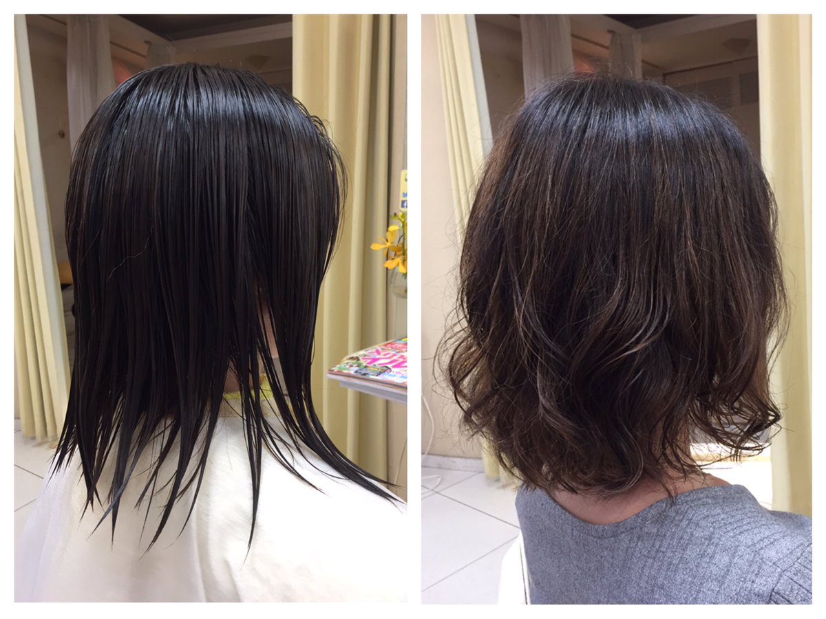 安達麻衣 Raffine ボブにちょっと段を入れて 毛先には ノンアルカリデジタルパーマ を まっすぐなボブに飽きたら パーマで柔らかいヘアスタイルにしましょ 乾かすだけで仕上がる お手入れ簡単ヘアです Raffine三宮 B2cパーマ ゆるふわ