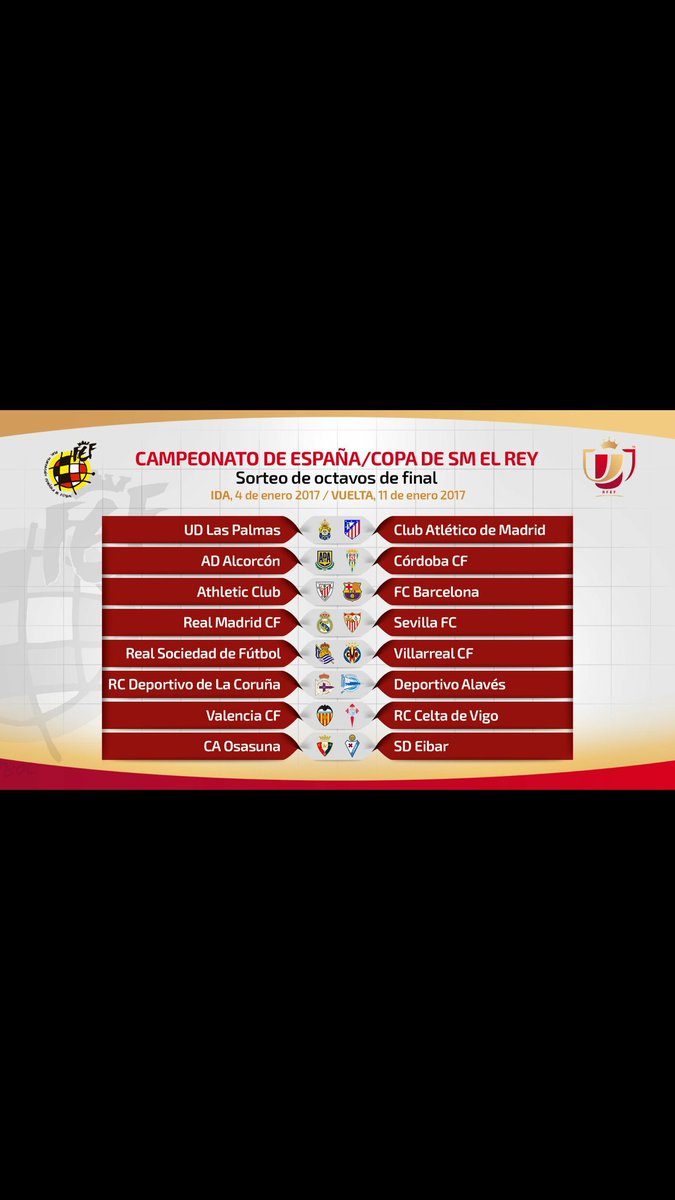 FutSpacePod's tweet photo. Sorteos de la copa del rey. https://t.co/6pl6v1B7cR