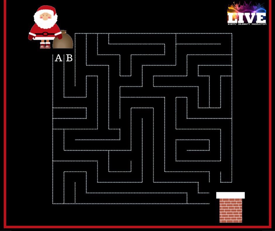LiveEventsDelhi's tweet photo. #Santa is confused and does not know which path to take.
Help #Santa find the right path &amp; comment below.

#ChristmasWithLIVE https://t.co/hoh4CqUTWo