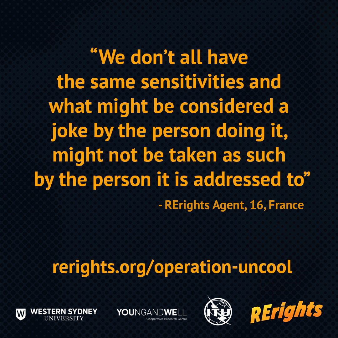 voicesofyouth's tweet photo. Do you think bullying on social media is a problem?

 @RErightsorg and @ITU want to hear from you: https://t.co/yGHdHVcm44 https://t.co/NDKDuoVaAc