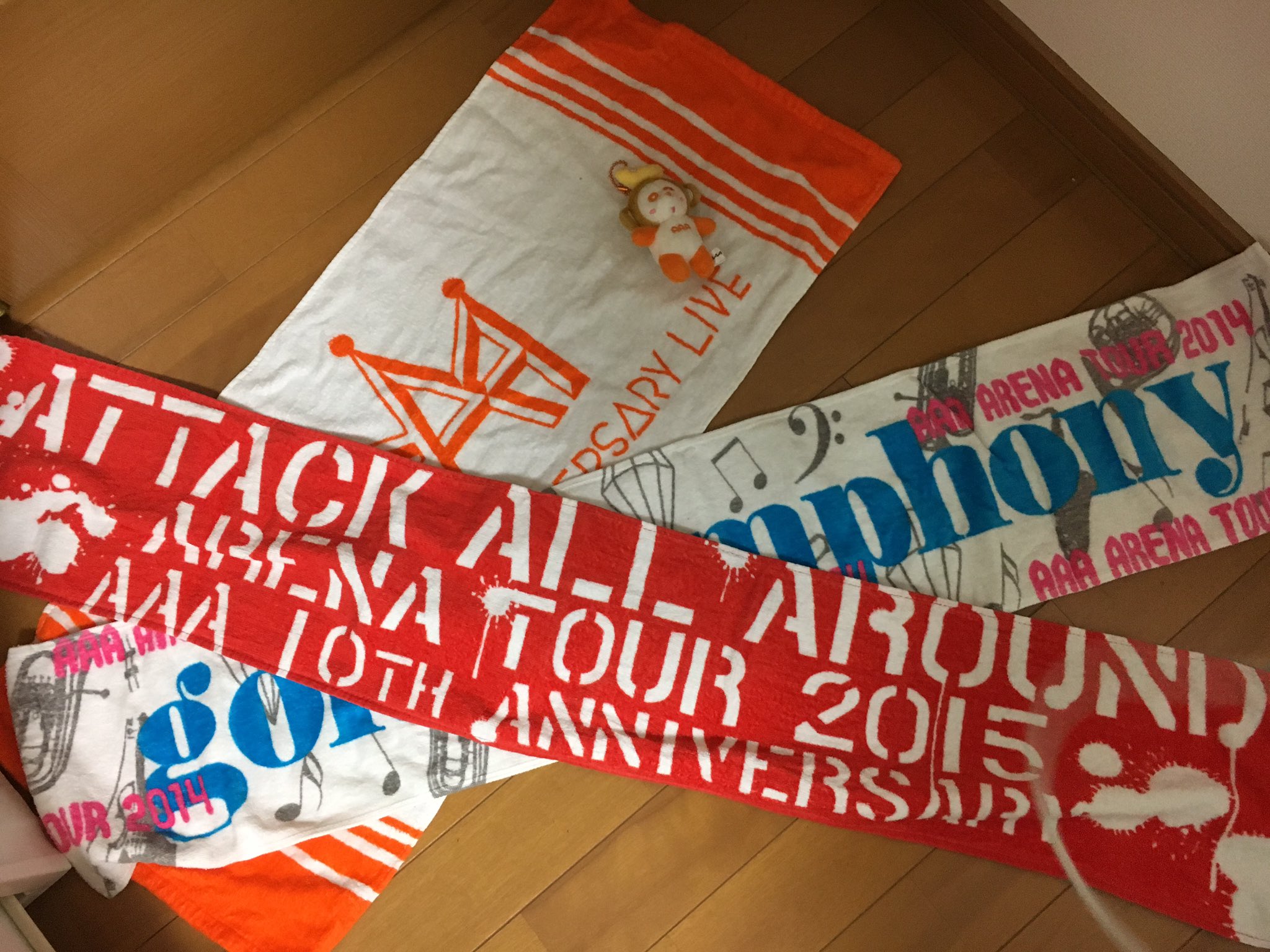 AAA 10th タオル 橙色 AAA グッズ 西島隆弘 橙 タレントグッズ ゲーム