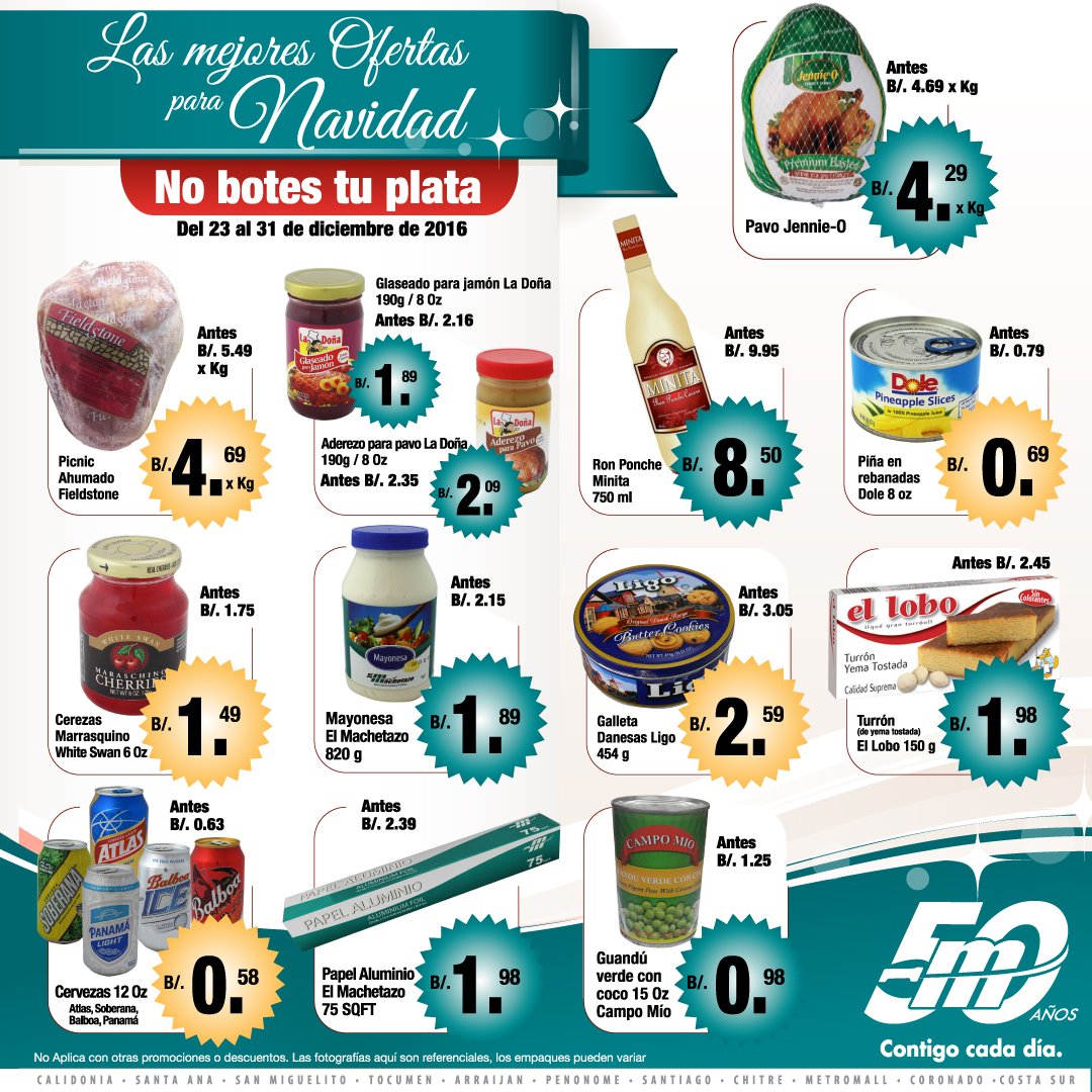 machetazopanama's tweet photo. Lo que necesitas para la #CenaDeNavidad al mejor precio está en #ElMachetazo #ContigoCadaDía #UnColorDeNavidad https://t.co/G8HCQVM18f