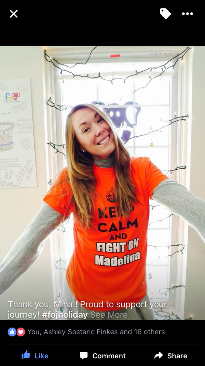 DeLuca_C's tweet photo. @erinfoj of @FoJFoundation showing off her new shirt. #M4M #BeatingAML #Fojpride https://t.co/ZlTd09IjHm