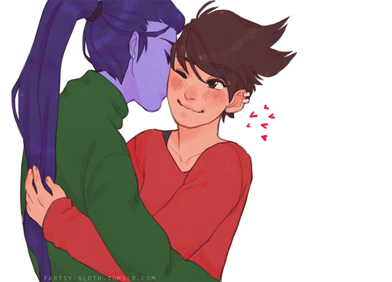 // "im happy that tracer is canonically into girls and all but if u thought that her having a gf would make me stop shipping these two..boi"