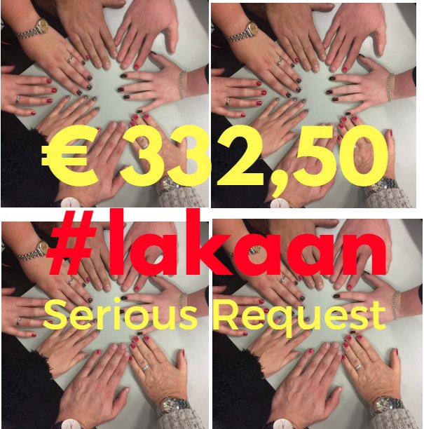 <a href="/SeriousRequest/">3FM Serious Request</a> Randstad Centraal Recruitment heeft er #lakaan  Dankjewel Fantastische #Tijn voor de inspiratie! #inspiration