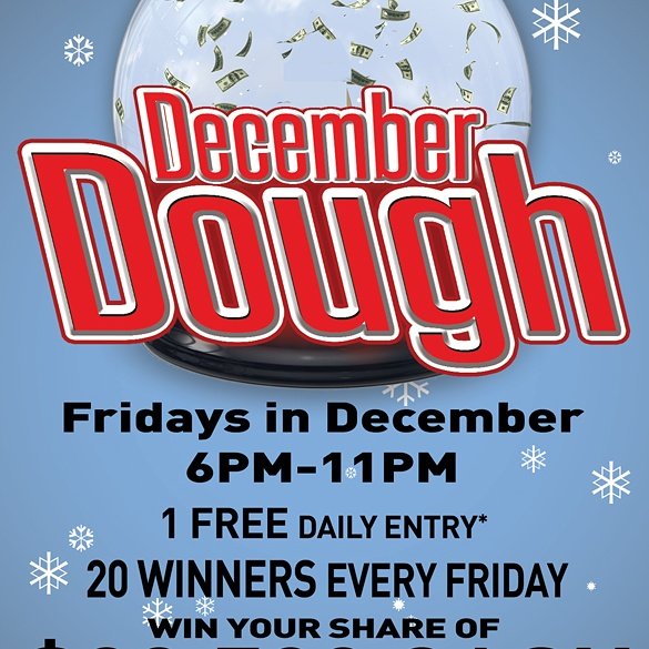 You could win some extra December Dough tonight!! We hope to see you there!! #BTCA #favoriteplacetoplay