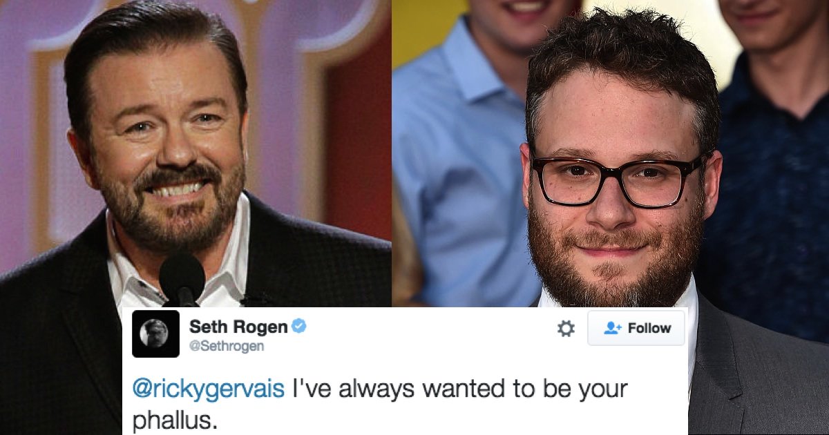 Ricky Gervais and Seth Rogen had a hilariously immature Twitter ...