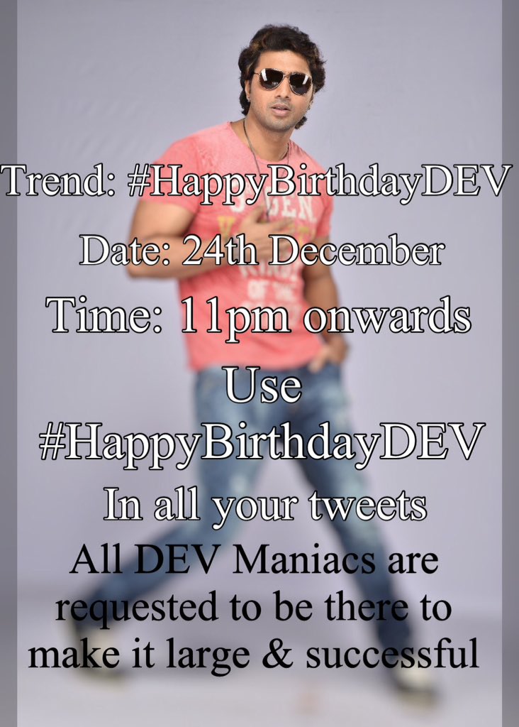 priyankadatta41's tweet photo. @isusmitasaha @praitee @vibha_alo @itsmeMitu_RM 2mrw is 24th November,Get ready all #DevManiacs fr #HappyBirthdayDEV ,Let's rock guys https://t.co/alNY4xRhfL