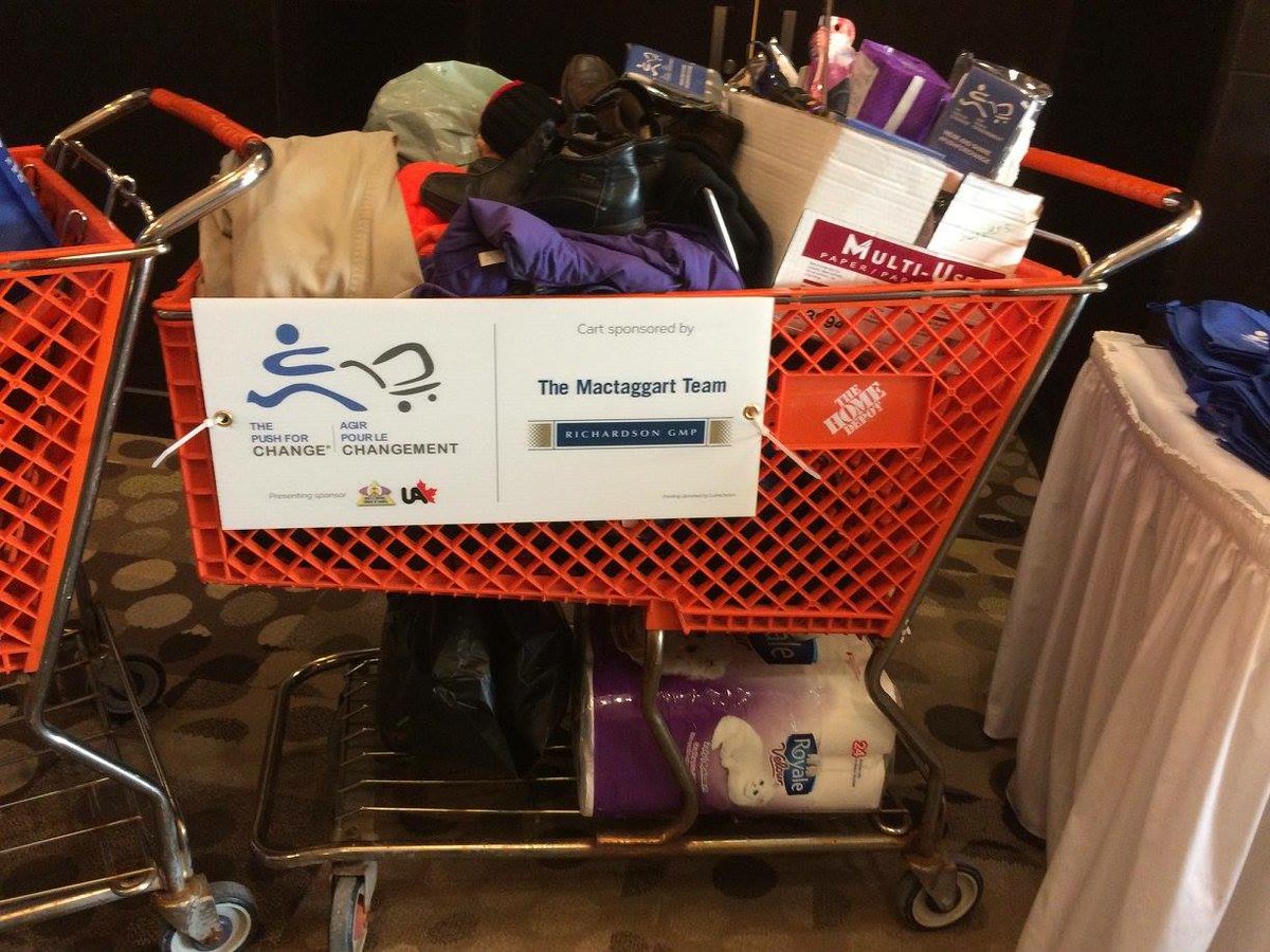 Thank you to <a href="/MactaggartTeam/">The Mactaggart Hryn Team</a> for sponsoring a shopping cart! We filled it right up! #PushforChange