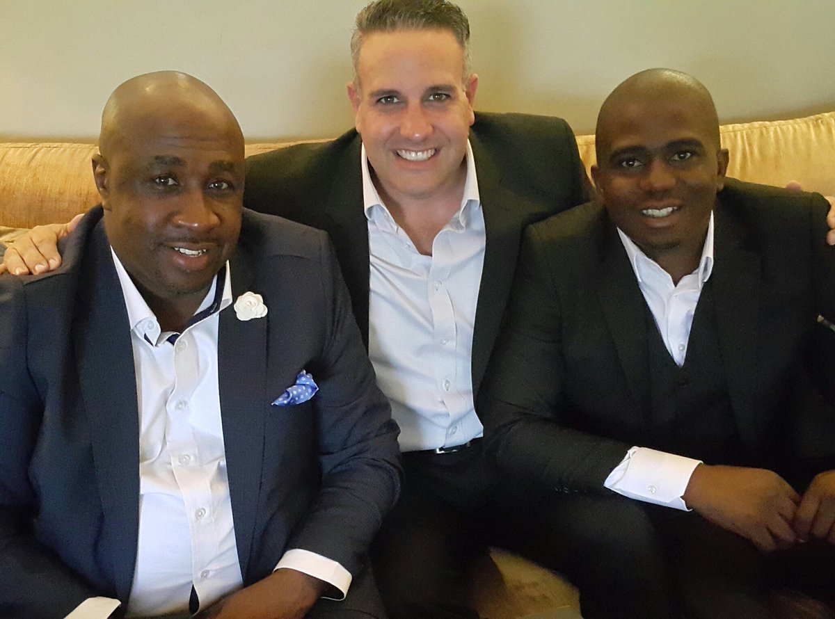 Brian (FORUS Zimbabwe 🇿🇼) and MJ (FORUS SA 🇸🇸) with Pastor Xola Nzo