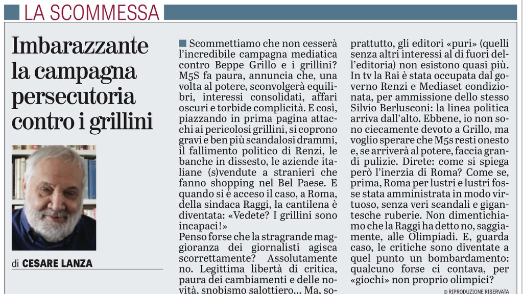 giure99's tweet photo. Chi ha paura del Grillo?
Perché attaccano il M5S in maniera persecutoria? https://t.co/FVZDdnDXka