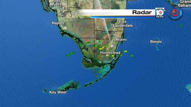 AFTERNOON SHOWERS - Spotty showers impacting Miami-Dade. Rest of #SouthFlorida is dry! #Flwx #TGIF https://t.co/tSJdVP1dua