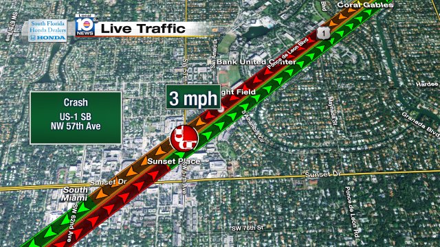 Crash on US-1 SB at NW 57th Ave #traffic https://t.co/X2t1tBqDrd