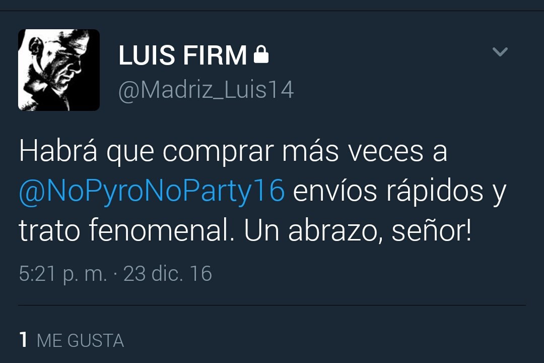 NoPyroNoParty16's tweet photo. Otro cliente más satisfecho con nuestros servicios, muchas gracias! Y tú, a que esperas? Felices fiestas, No pyro No party!!🎆🎆 https://t.co/3nDfYDF1yI