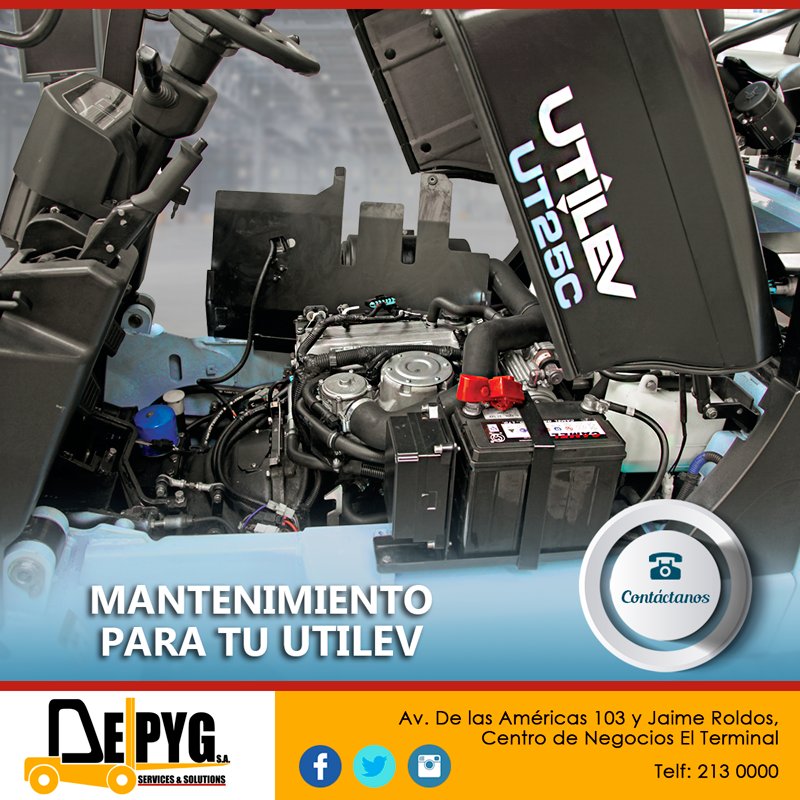 Delpyg_ec's tweet photo. Un #Utilev es para toda la vida. Con los programas de Mantenimientos Preventivos y Correctivos tu #Montacargas garantizará operatividad https://t.co/1BLLlWN9HU