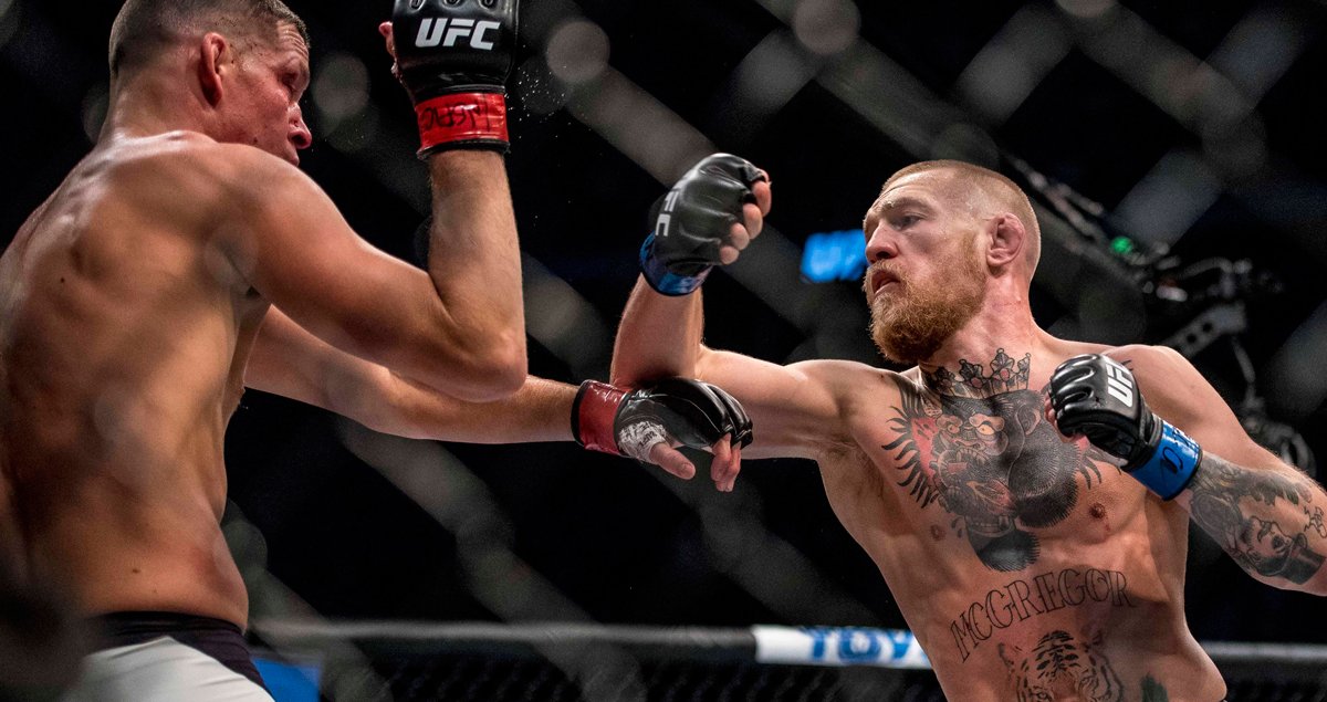 theScore's tweet image. Dana White: 'It's just not right' to book McGregor vs. Diaz 3. thesco.re/2hz3mYs