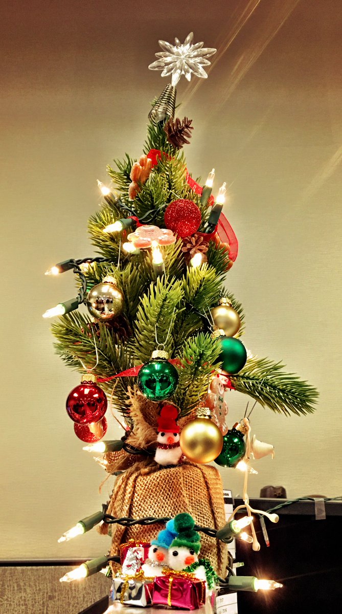 Staying festive with my miniature tree 🎄