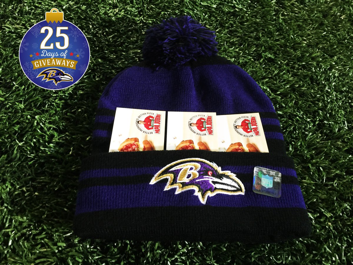 🎁 25 Days of Giveaways continues! 🎁

RT this message to win some Ravens swag, and free pizza from <a href="/PapaJohns/">Papa Johns</a>!