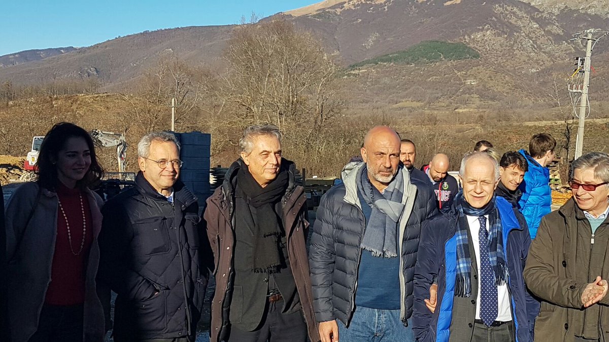 RadioAmatrice's tweet photo. Inaugurazione #amatrice area food #RCS @TgLa7 @La7tv progetto @StefanoBoeri. Ospiterà mensa e ristoranti. #gruppocairo https://t.co/hYGur8AtN6
