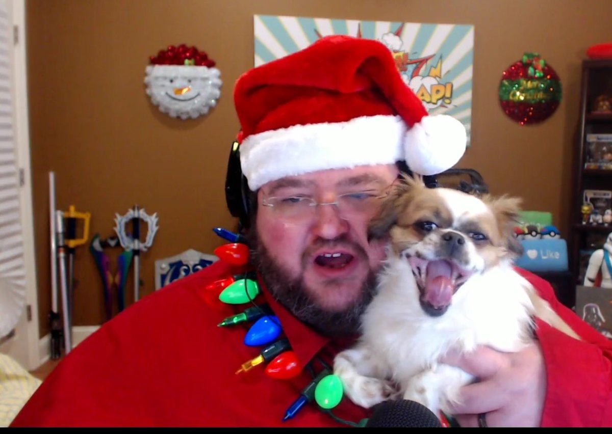 dog singing christmas carols