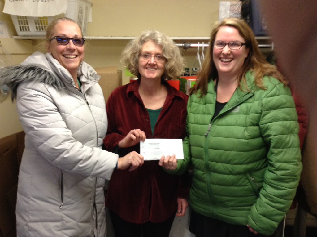 We were very proud to donate $1100 and over 500 items to the Gloucester Emergency Food Cupboard.