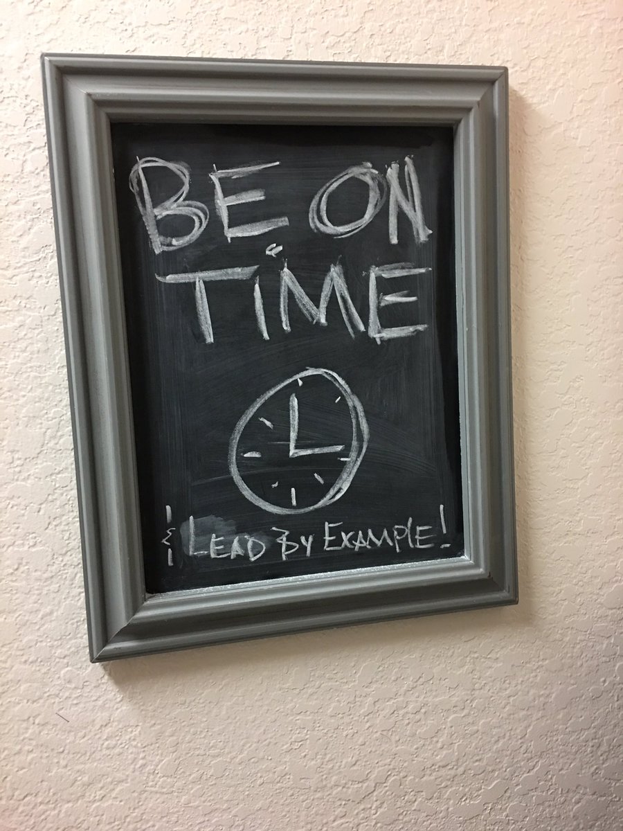 Giosbfit's tweet photo. Respect others time by being on time. Lead by example and put it up somewhere if you need to remind yourself. @livehealthe13 https://t.co/boeA7WzEiz