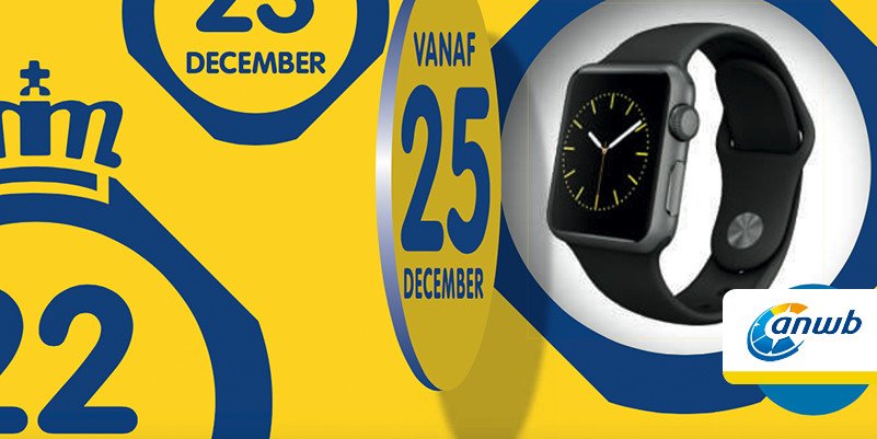 Vanaf zondag 25 december: Apple Watch. Dat is pas lekker het nieuwe jaar ingaan! webwinkel.anwb.nl/webwinkel/?utm…