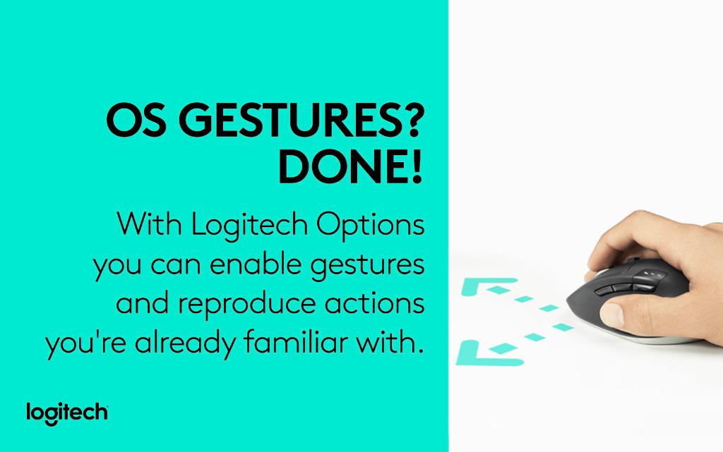 Logitech's tweet image. Enable gestures in #LogitechOptions, &amp;amp; you&apos;ll be reproducing actions w/ the move of a 🖱 in no ⏱ logt.ly/60128JzSA