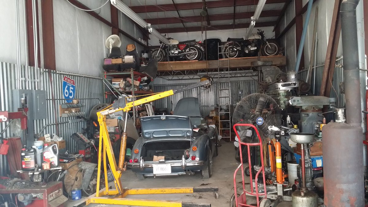 Random finds outside of <a href="/BarberMotorPark/">Barber Motorsports</a> in <a href="/StateOfAlabama_/">StateOfAlabama_</a>
with <a href="/AustinHealeys/">Austin Healey</a> in a backwoods shop. So cool...