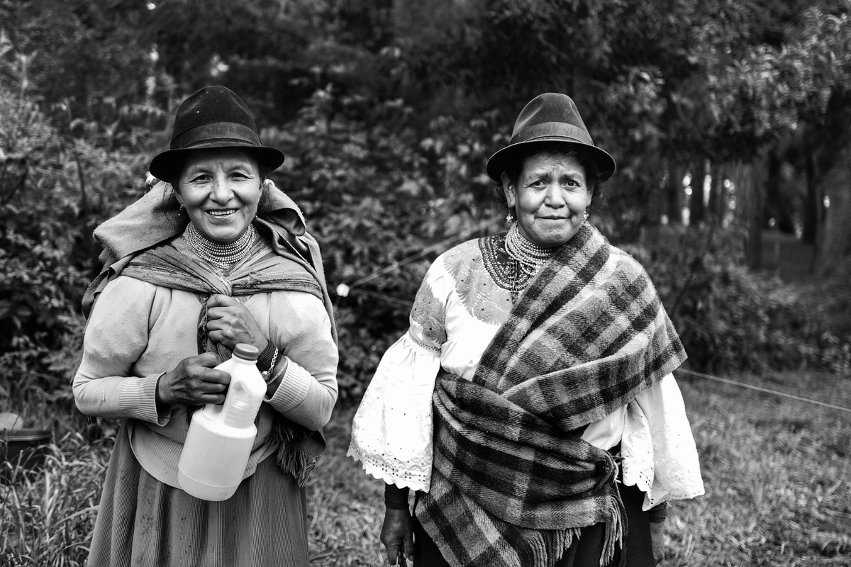 far_back's tweet photo. These two women taught me how to milk a cow. Now don't expect to see any pictures of that though. #haciendazuleta #Ecuador @EcuadorTravel https://t.co/ZMMjvDocoy