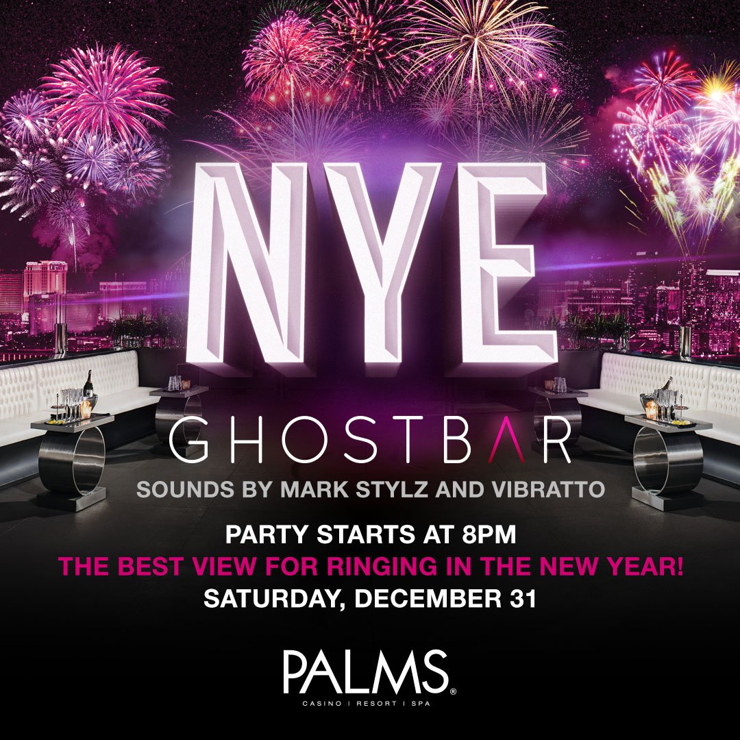 ghostbarLV's tweet image. The best view of the fireworks in Vegas this #NYE. thepal.ms/XYQVf6