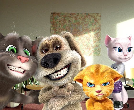 Говорящие друзья ютуб. Том и друзья мини джинджер. My talking tom друзья. Том анджела хэнк джинджер бен. Говорящие друзья ютуб.