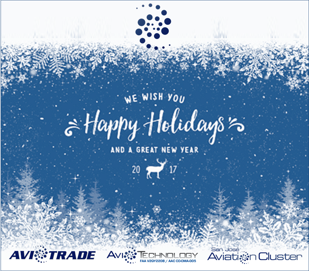 aviotradegroup's tweet photo. #HappyHolidays from #Aviotrade #AvioTechnology #SanJoseAviationCluster https://t.co/vk6cLeleXU