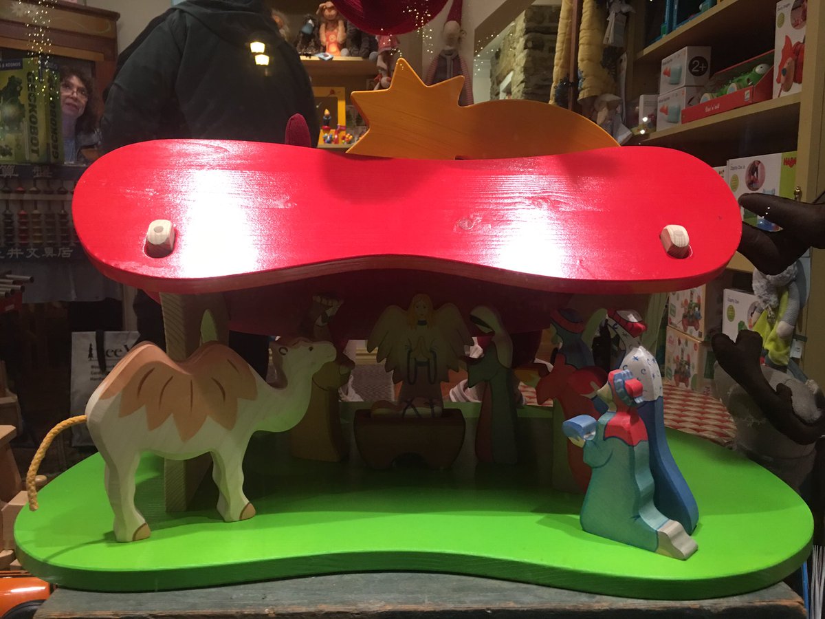 .@SJPrep_MandM #NoticeMyNativity at a toy store in Chestnut Hill