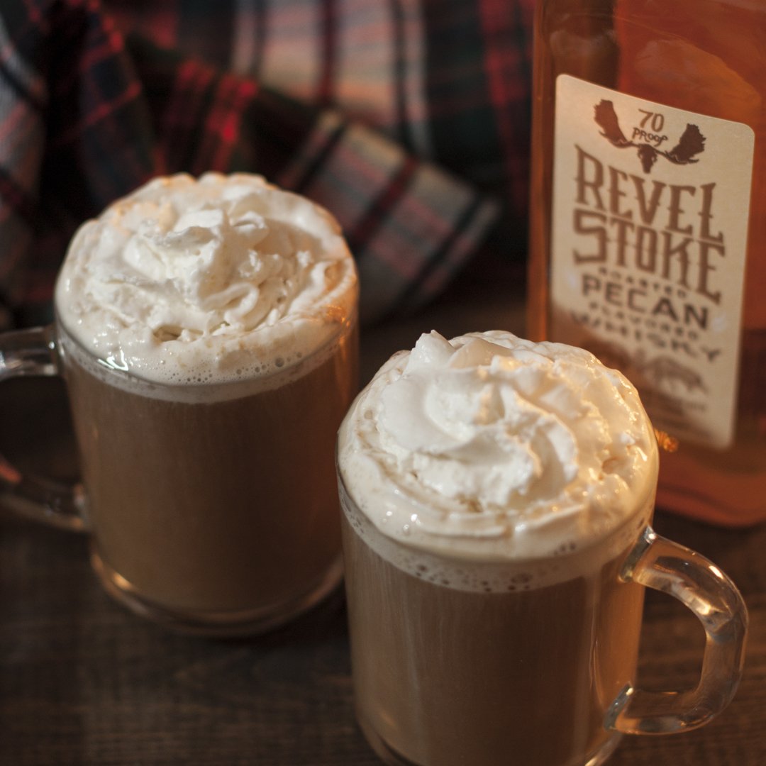 Happy Holidays! Curl up with a nightcap. #revelstokewhisky #revelstoke #whisky #holidays #pecancoffee