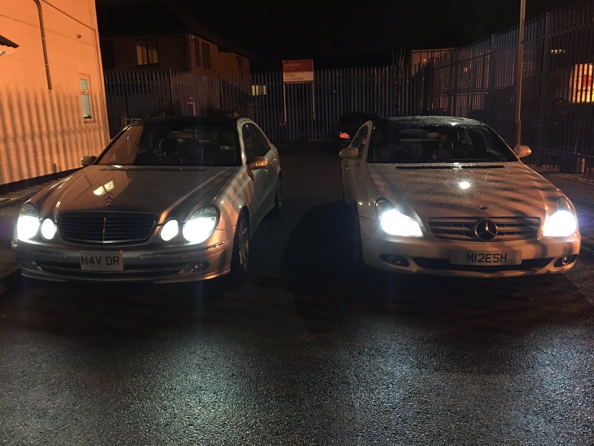 MaybachMan's tweet photo. The Dailies! 260k on the E270, 185k on the CLS320! @MercedesBenz https://t.co/sD0HeqcBlv