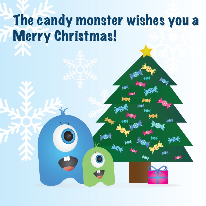Candy___Monster's tweet photo. The Candy Monster wishes you a Christmas full of love and sweets! #Suggar #Sweets #Christmas #Stickers 
https://t.co/8mvWAWqMVi https://t.co/k28ba7KHYO