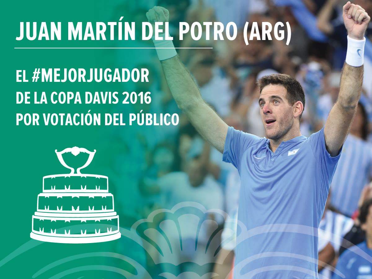 gusparodi78's tweet photo. El tenista bonaerense @delpotrojuan fue elegido como el mejor jugador de la #CopaDavis2016. Felicitaciones!!! @DeportesGBA https://t.co/KgVS5p8sCT
