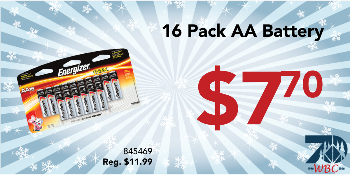 WBC_MT's tweet photo. Every toy takes a battery these days! Duracell AA &amp; AAA batteries on sale now at WBC. Check out more great deals: https://t.co/tQNVfKNXA4 https://t.co/ww3T4RI75X