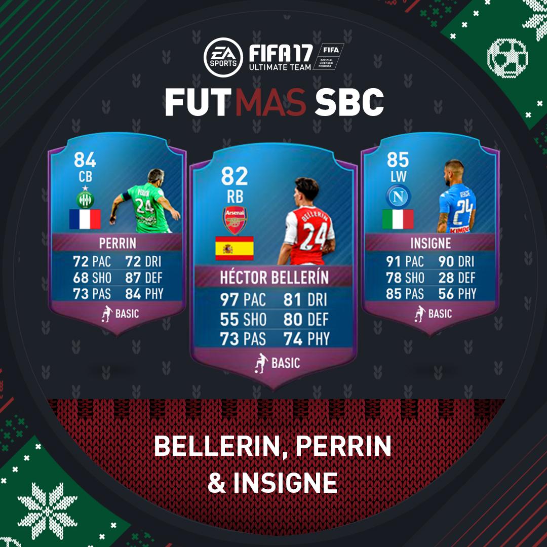 Dec 24th #FUTmas Calendar SBC features @HectorBellerin, Insigne and Perrin! One more to go.