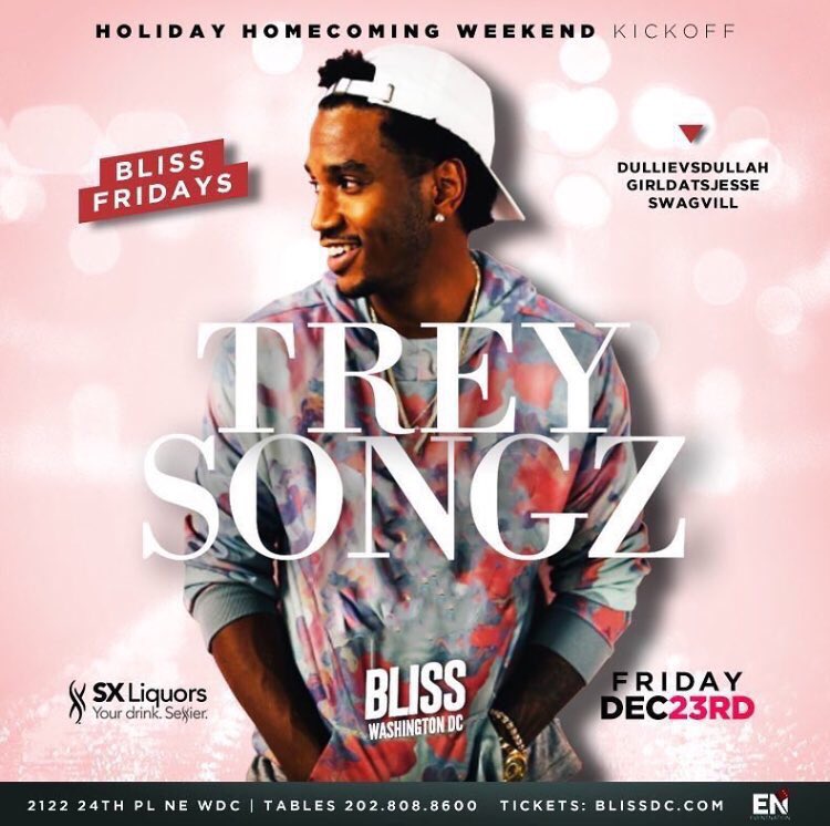 PartyGodzDC's tweet photo. TONIGHT 😈🎥🔥• @TreySongz LIVE • Tickets are still on sale! • #BlissFridays 🔑 | #PartyGodzDC https://t.co/0USelAWlN6