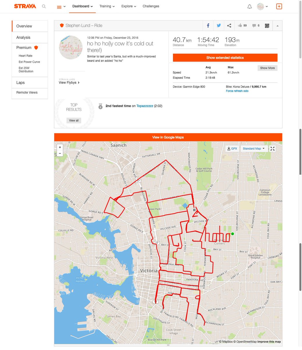 #Santa Claus came early to #YYJ • #GPSdoodles #Christmas