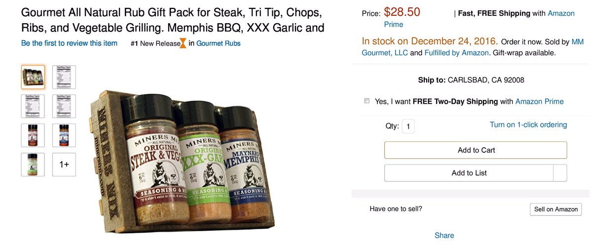 MinersMix's tweet photo. OK Christmas #dinner is covered. Now about #NewYearsEve... #bbq #food #griiling @amazon https://t.co/JKxNXpZS4K