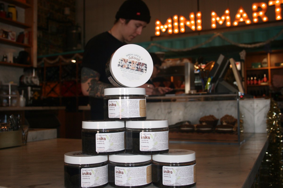 InikaSmallEarth's tweet image. We've partnered with @ModernTimesBeer and @rdalchemy to create a resource-conscious body scrub, made from upcycled coffee grounds!!